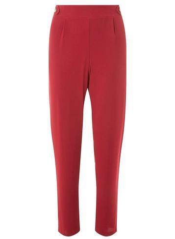 Dorothy Perkins Burgundy Horn Button Joggers