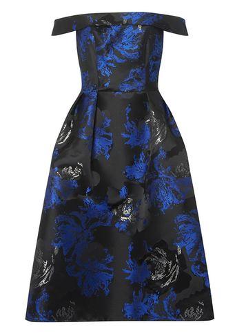 Dorothy Perkins *luxe Blue Jacquard Prom Dress