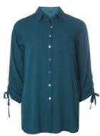 Dorothy Perkins Green Longline Shirt