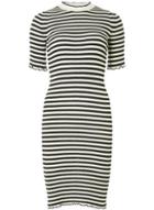 Dorothy Perkins Multi Coloured Striped Lettuce Frill Knitted Dress