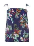 Dorothy Perkins Blue Tropical Tie Strap Camisole Top