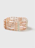 Dorothy Perkins Gold And Pastel Bead Stretch Bracelet