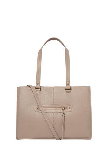 Dorothy Perkins Grey Oversized Zip Front Tote Bag