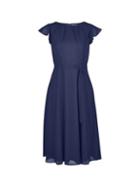 *billie & Blossom Petite Navy Belted Skater Dress