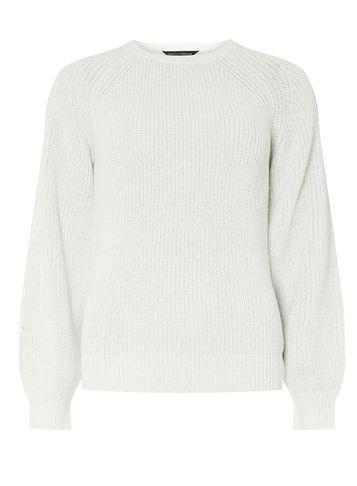 Dorothy Perkins White Sparkle Volume Sleeve Jumper