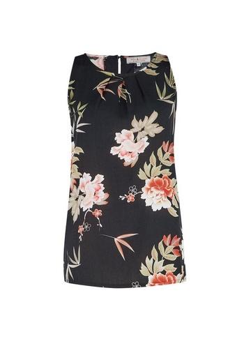 *billie & Blossom Black Tropical Print Shell Top