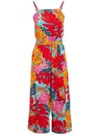 *quiz Multi Coloured Floral Print Culotte Jumpsuit