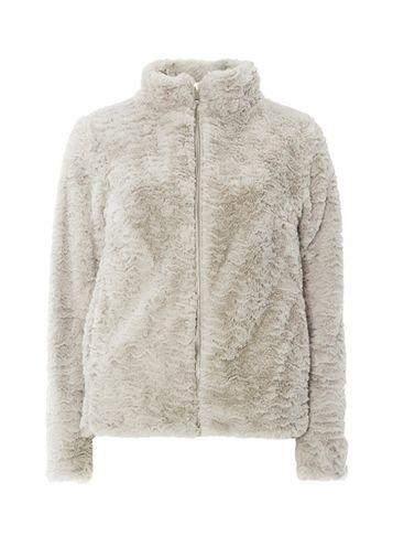 Dorothy Perkins Light Grey Faux Fur Coat