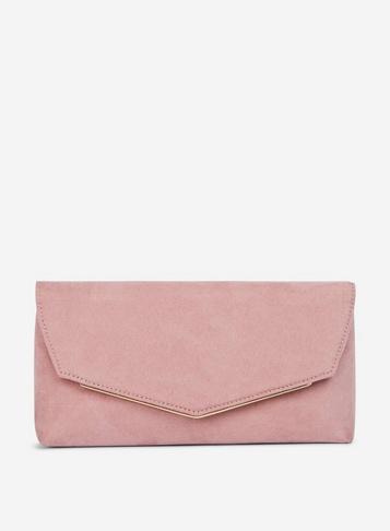 Dorothy Perkins Rose Metal Bar Clutch Bag
