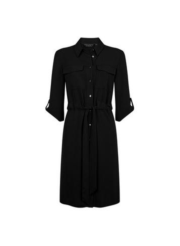 Dorothy Perkins Black Drawstring Shirt Dress