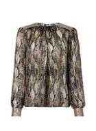 Dorothy Perkins Multi Coloured Snake Print Sequin Top