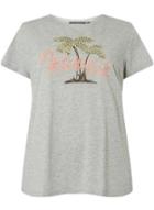 Dorothy Perkins Dp Curve Grey Hawaii Sequin T-shirt
