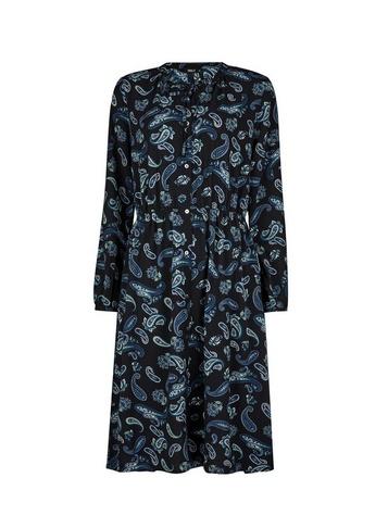 *only Navy Paisley Print Shirt Dress