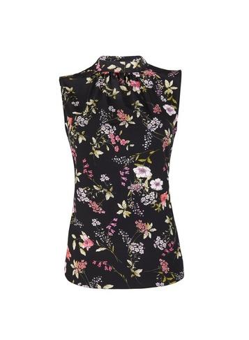 Dorothy Perkins Black Ditsy Print Sleeveless Top