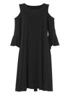 Dorothy Perkins *roman Originals Black Cold Shoulder Dress