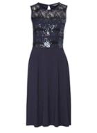Dorothy Perkins *tall Blue Midnight Sequin Dress