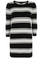 Dorothy Perkins Black And White Knitted Stripe Tunic