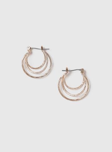 Dorothy Perkins Gold Look Inner Twist Earrings