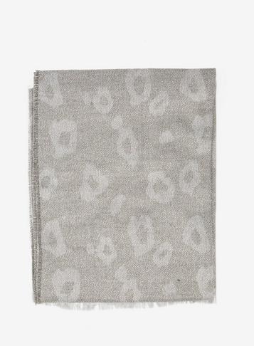 Dorothy Perkins Grey Leopard Jacquard Scarf