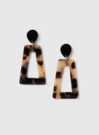 Dorothy Perkins Multi Coloured Triangle Tortoise Shell Resin Earrings