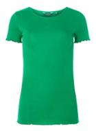 Dorothy Perkins *tall Green Lettuce Edge T-shirt