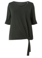 Dorothy Perkins *dp Curve Green Knot Front Top