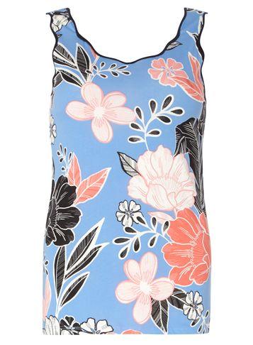 Dorothy Perkins Floral Print Embroidered Trim Vest