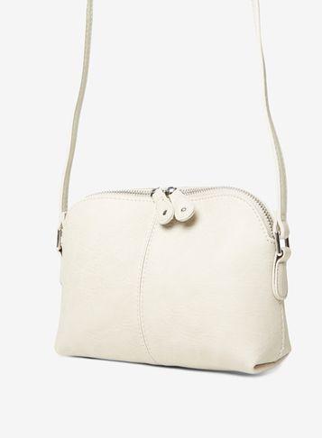 Dorothy Perkins Grey Double Zip Cross Body Bag