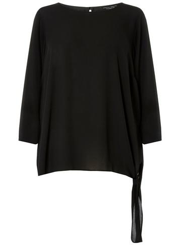 Dorothy Perkins *dp Curve Black Tie Side Blouse