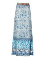 Dorothy Perkins *izabel London Blue Floral Print Belted Skirt