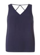 Dorothy Perkins Petite Navy Cross Back Shell Top
