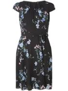 Dorothy Perkins *billie And Blossom Black Bluebell Fit And Flare Dress