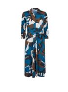 Dorothy Perkins *tall Blue Camouflage Print Shirt Dress