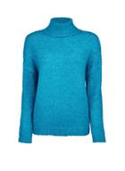 Dorothy Perkins Petite Blue Spandex Roll Neck Jumper