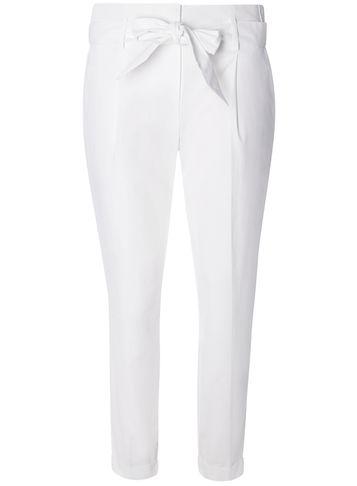 Dorothy Perkins White Cotton Tapered Trousers
