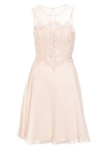 Dorothy Perkins *quiz Nude Chiffon Embellished Dress