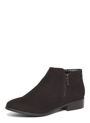 Dorothy Perkins Black Manta Lasercut Ankle Boots