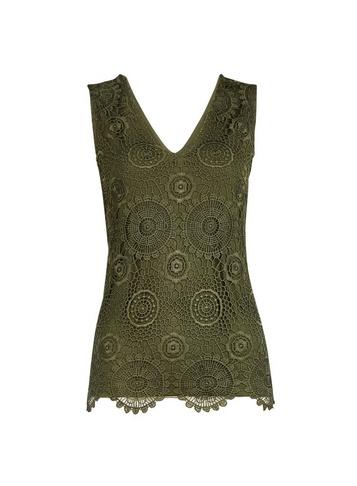 Dorothy Perkins *tall Khaki Lace Guipure Vest