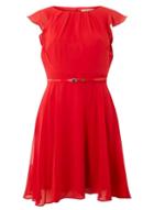 Dorothy Perkins *billie & Blossom Red Angel Sleeve Skater Dress