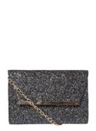 Dorothy Perkins Navy Glitter Magdot Clutch