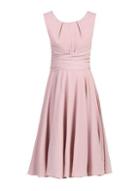 Dorothy Perkins *jolie Moi Dusty Pink Wrap Belted Fit And Flare Dress
