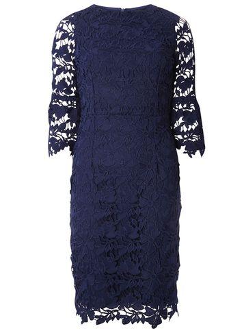Dorothy Perkins *showcase Gigi Navy Corded Bodycon Dress