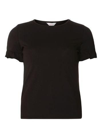 Dorothy Perkins Petite Black Flutter Sleeve Top