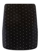 Dorothy Perkins Black Velvet Stud Mini Skirt
