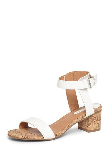 Dorothy Perkins White'social'cork Heel Sandals