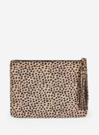 Dorothy Perkins Multi Colour Cheetah Print Tassel Clutch Bag