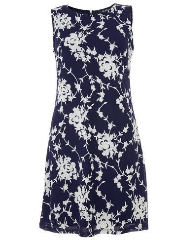 Dorothy Perkins *quiz Navy Floral Print Shift Dress