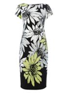 Dorothy Perkins *roman Originals Lime Floral Print Jersey Shift Dress