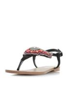 Dorothy Perkins *head Over Heels By Dune Black 'leia' Flat Sandals