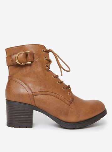 Dorothy Perkins Tan 'monika' Heeled Ankle Boots